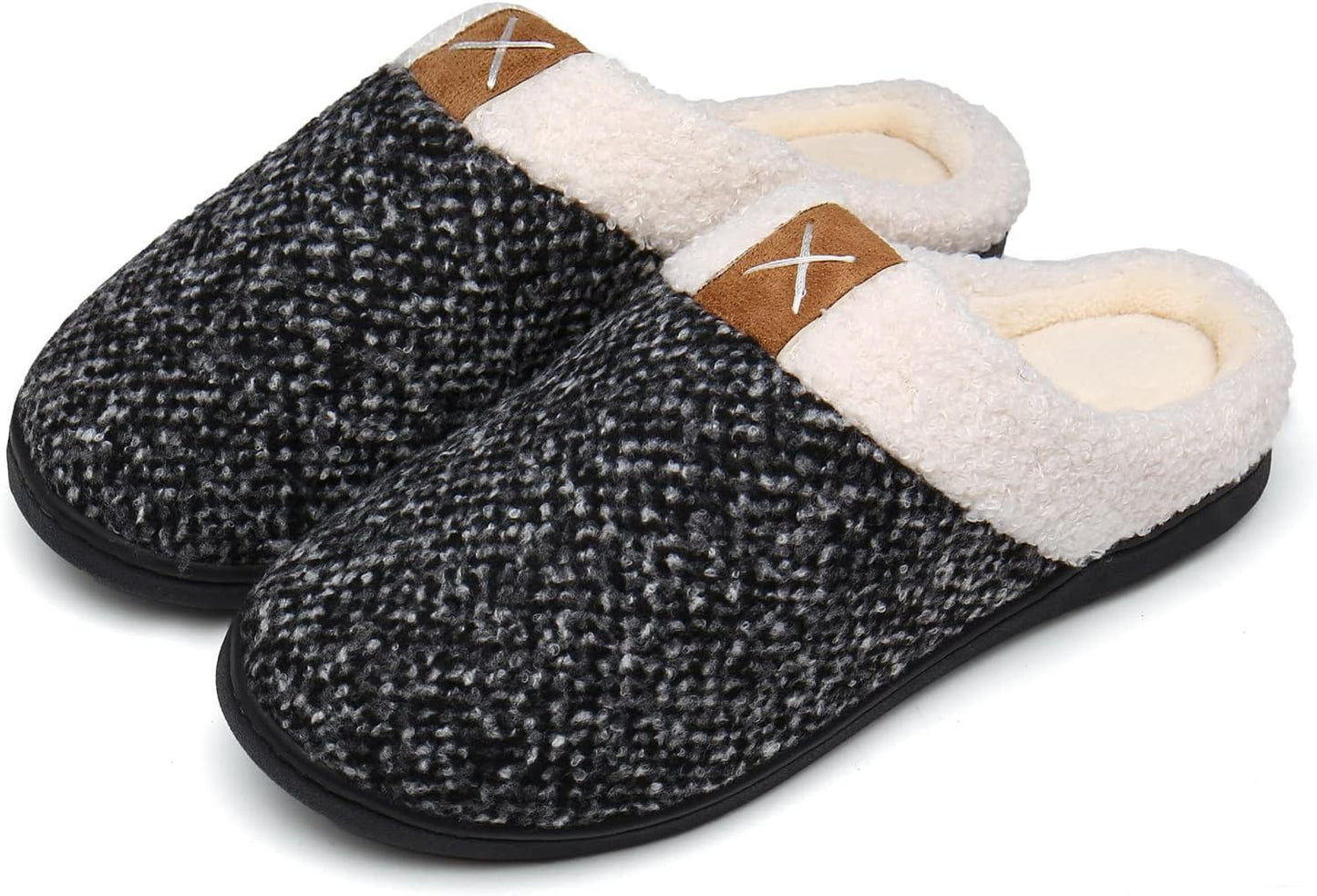 Experience Ultimate Comfort with UBFEN Memory Foam Slippers - Plush Slip-On House Shoes for Men and Women