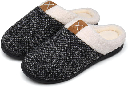 Experience Ultimate Comfort with UBFEN Memory Foam Slippers - Plush Slip-On House Shoes for Men and Women