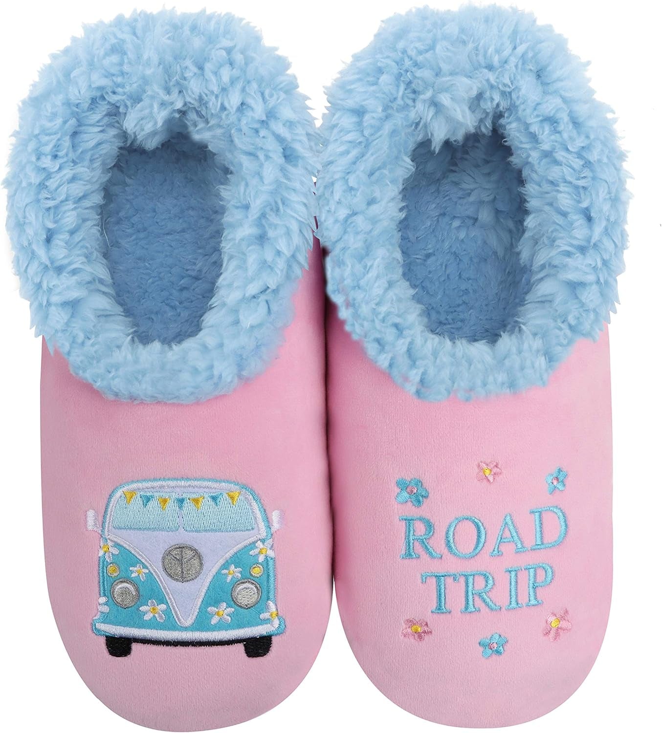 Cozy Up in Style with Snoozies Pairable Slipper Socks - Women's Non-Slip Fuzzy Slippers Perfect for Camping and Gifting
