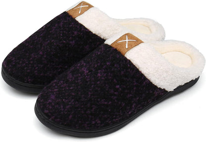 Experience Ultimate Comfort with UBFEN Memory Foam Slippers - Plush Slip-On House Shoes for Men and Women