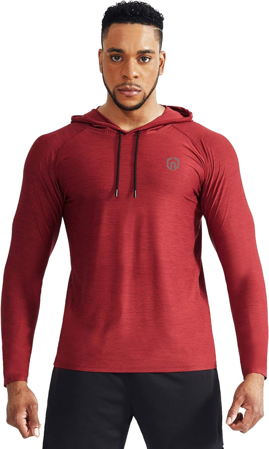 Elevate Your Workout with Neleus Men's Dry Fit Long Sleeve Athletic Shirt - 2 Pack in Navy Blue/Red
