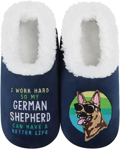 Cozy Dachshund-Themed Women's Slipper Socks with Plush Sherpa Lining - The Perfect Gift for Dog Lovers!