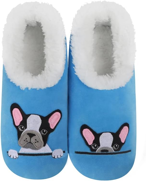 Cozy Dachshund-Themed Women's Slipper Socks with Plush Sherpa Lining - The Perfect Gift for Dog Lovers!