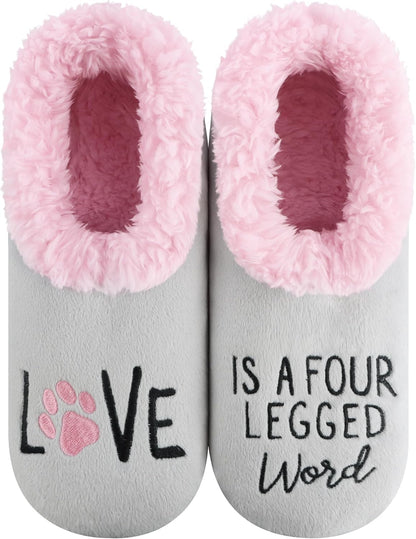 Cozy Dachshund-Themed Women's Slipper Socks with Plush Sherpa Lining - The Perfect Gift for Dog Lovers!