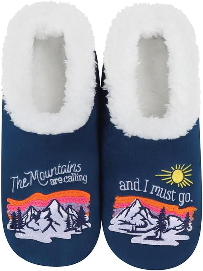 Cozy Up in Style with Snoozies Pairable Slipper Socks - Women's Non-Slip Fuzzy Slippers Perfect for Camping and Gifting