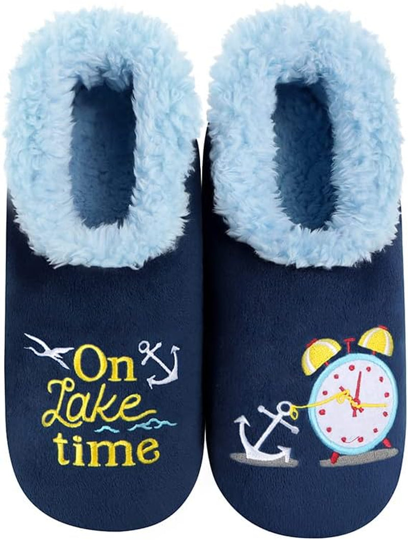 Cozy Up in Style with Snoozies Pairable Slipper Socks - Women's Non-Slip Fuzzy Slippers Perfect for Camping and Gifting