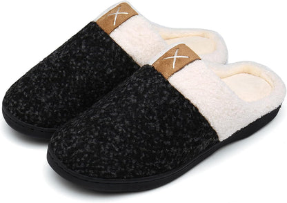 Experience Ultimate Comfort with UBFEN Memory Foam Slippers - Plush Slip-On House Shoes for Men and Women